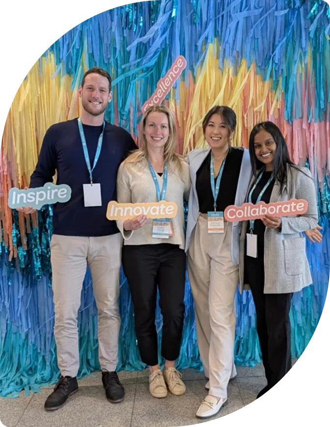 The Accelerate Nutrition team at a conference